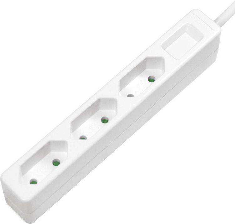 Produktbild: LogiLink LPS229 Steckdosenleiste 3fach Wei&szlig; Konturenstecker 1 St.