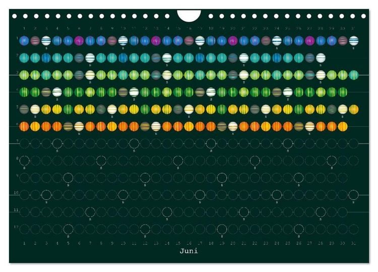 Produktbild: Perlenkalender (Wandkalender 2027 DIN A4 quer), CALVENDO Monatskalender