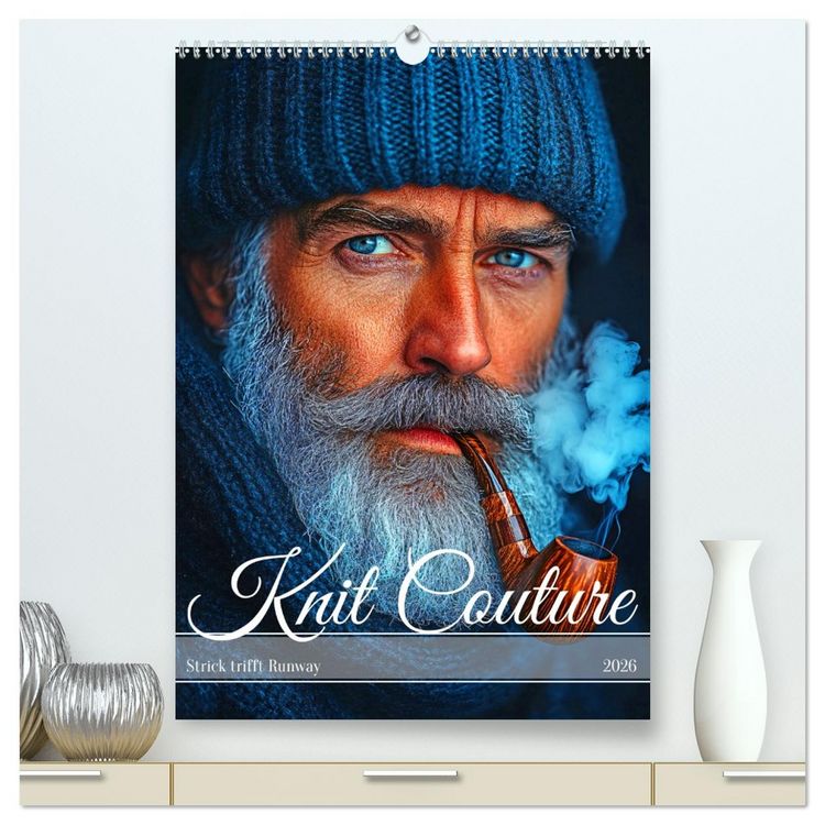 Produktbild: Knit Couture - Strick trifft Runway (hochwertiger Premium Wandkalender 2026 DIN A2 hoch), Kunstdruck in Hochglanz