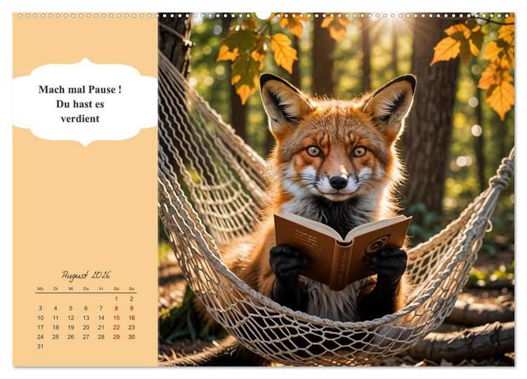 Produktbild: Tierische Herzensbrecher - Charmante Tiere mit ihren Botschaften (Wandkalender 2026 DIN A2 quer), CALVENDO Monatskalender