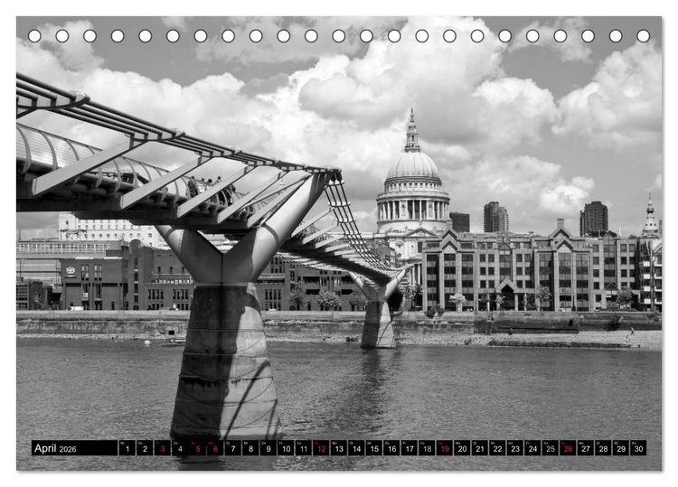 Produktbild: LONDON Stadtansichten (Tischkalender 2026 DIN A5 quer), CALVENDO Monatskalender