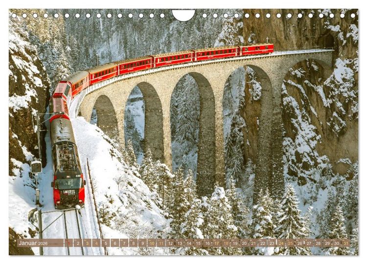 Produktbild: Im Zug durch Schweizer Berge (Wandkalender 2026 DIN A4 quer), CALVENDO Monatskalender