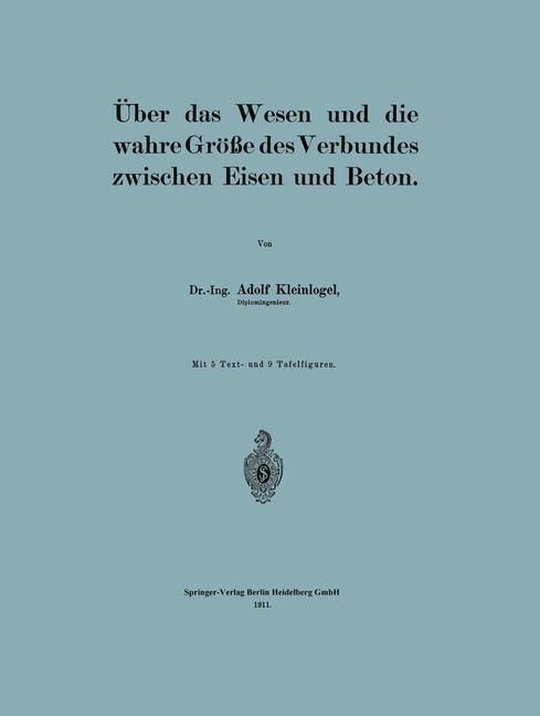 Produktbild: &Uuml;ber das Wesen und die wahre Gr&ouml;&szlig;e des Verbundes zwischen Eisen und Beton