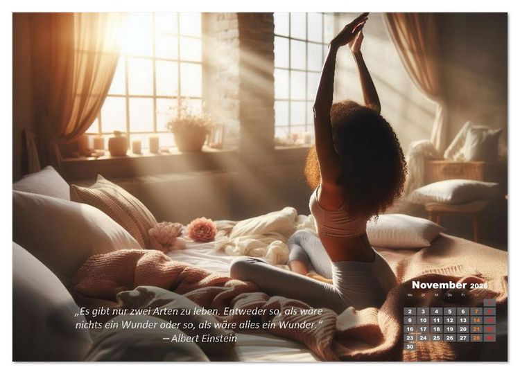 Produktbild: Mit Yoga ins Bett (hochwertiger Premium Wandkalender 2026 DIN A2 quer), Kunstdruck in Hochglanz
