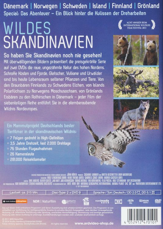 Produktbild: Wildes Skandinavien - Die Komplette Serie [2 DVDs]