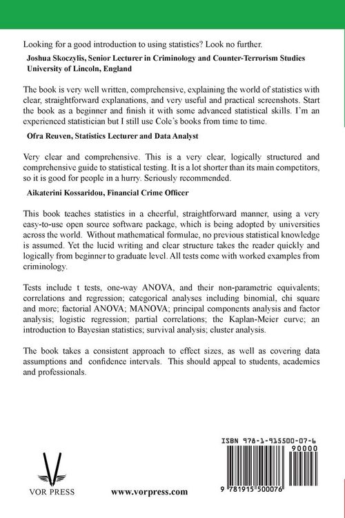 Produktbild: Statistical Testing with jamovi Criminology
