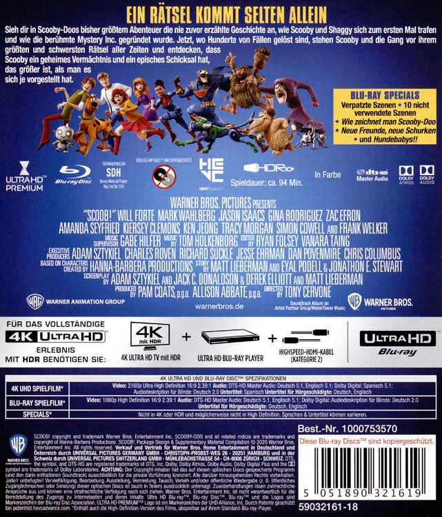 Produktbild: SCOOBY! (4K Ultra HD + Blu-ray 2D)