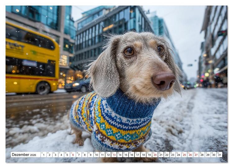 Produktbild: Dackel auf gro&szlig;er Tour - S&uuml;&szlig;e Hunde entdecken die Welt (Wandkalender 2026 DIN A4 quer), CALVENDO Monatskalender