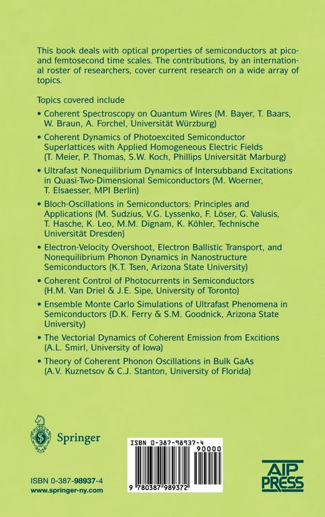 Produktbild: Ultrafast Phenomena in Semiconductors