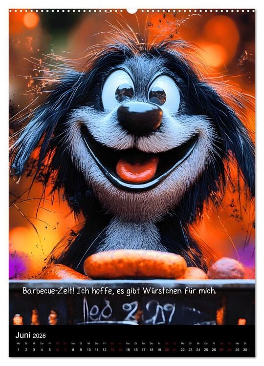 Produktbild: Good morning dog (Wandkalender 2026 DIN A2 hoch), CALVENDO Monatskalender