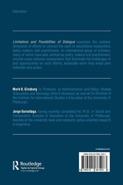 Produktbild: Limitations and Possibilities of Dialogue among Researchers, Policymakers, and Practitioners