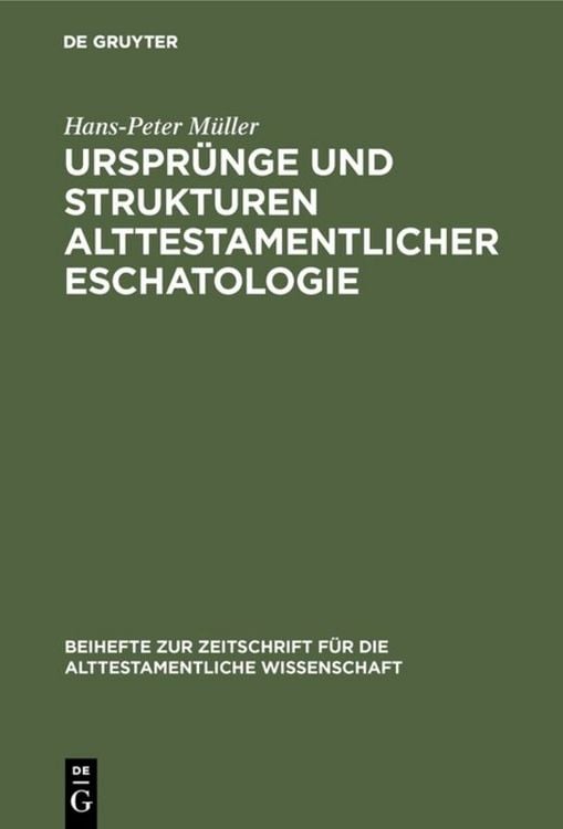 Produktbild: Urspr&uuml;nge und Strukturen alttestamentlicher Eschatologie