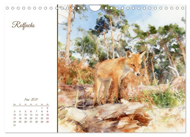 Produktbild: Tiere in Skandinaviens Wildnis (Wandkalender 2027 DIN A4 quer), CALVENDO Monatskalender