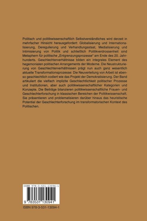 Produktbild: Geschlechterverh&auml;ltnisse im Kontext politischer Transformation