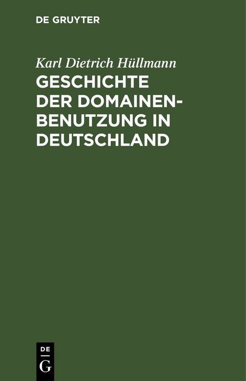 Produktbild: Geschichte der Domainen-Benutzung in Deutschland