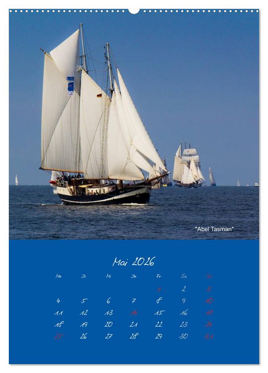 Produktbild: Unter Segeln (Wandkalender 2026 DIN A2 hoch), CALVENDO Monatskalender