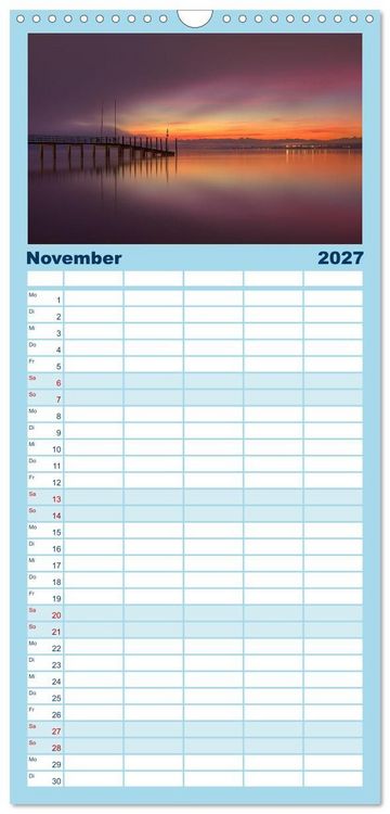 Produktbild: Familienplaner 2027 - Bodensee Weitblicke mit 5 Spalten (Wandkalender, 21 x 45 cm) CALVENDO