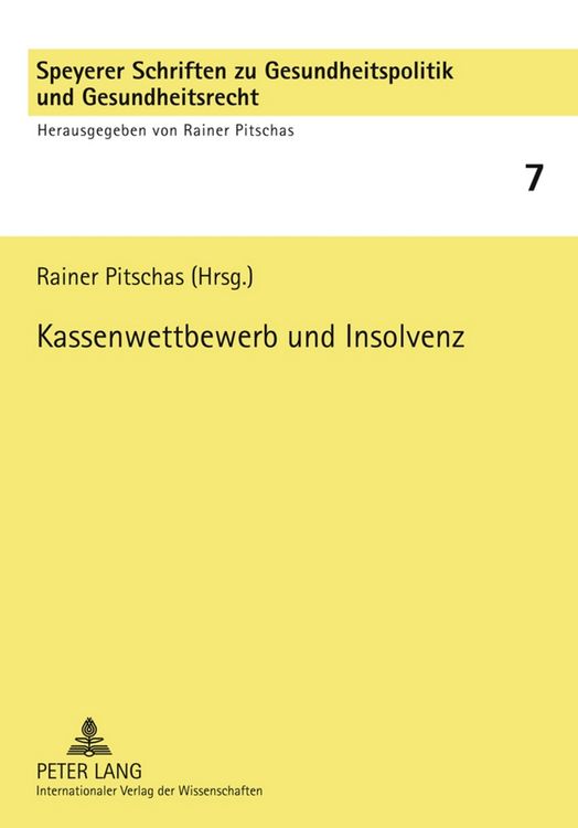 Produktbild: Kassenwettbewerb und Insolvenz