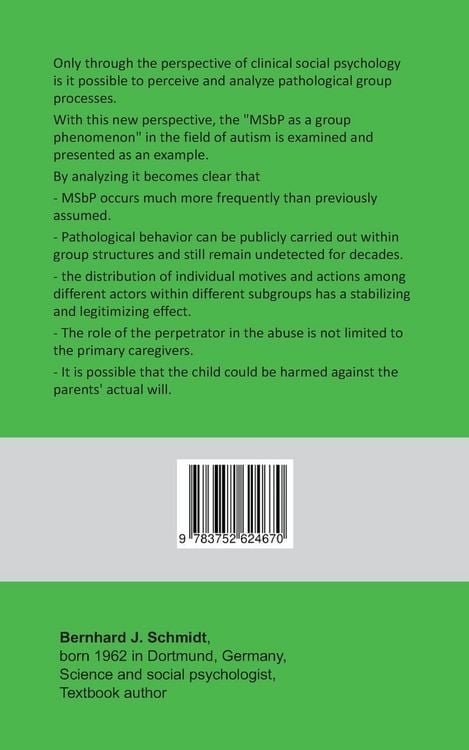 Produktbild: The Munchausen Syndrome by Proxy as a Group Phenomenon