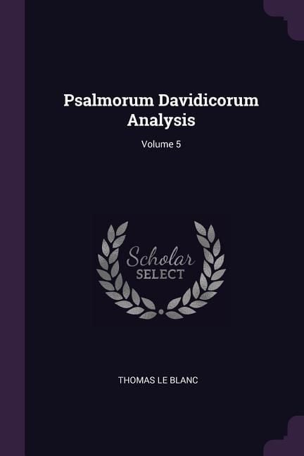 Produktbild: Psalmorum Davidicorum Analysis; Volume 5