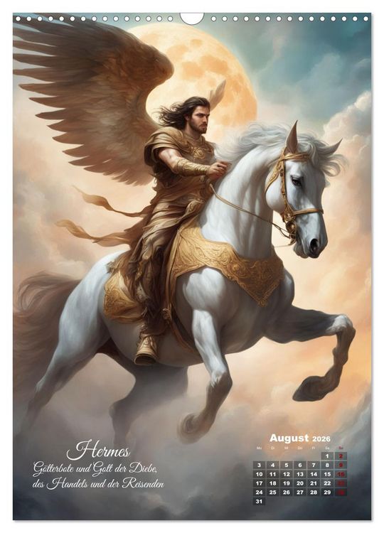 Produktbild: Zw&ouml;lf G&ouml;tter der griechischen Mythologie (Wandkalender 2026 DIN A3 hoch), CALVENDO Monatskalender