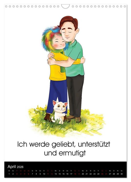 Produktbild: Ich bin einzigartig - Achtsame Affirmationen f&uuml;r besondere Kinder (Wandkalender 2026 DIN A3 hoch), CALVENDO Monatskalender