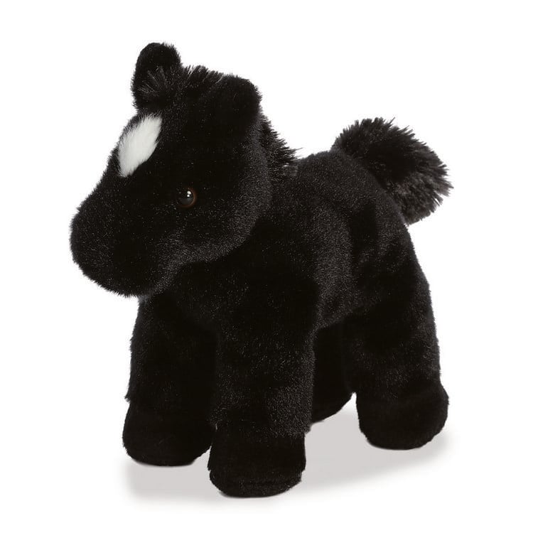 Produktbild: Aurora 13297 - Mini Flopsies Pferd Beau Black Horse, Pl&uuml;schtier, ca. 20 cm