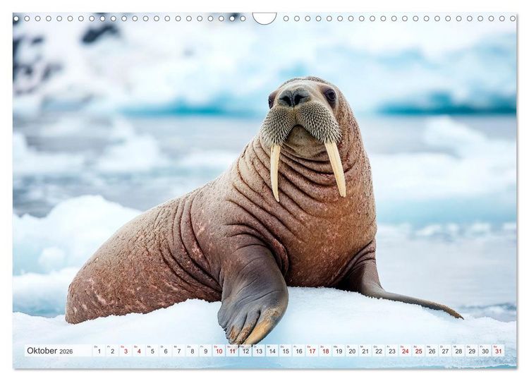 Produktbild: ARKTISCHE TIERE Im Reich der K&auml;lte (Wandkalender 2026 DIN A3 quer), CALVENDO Monatskalender