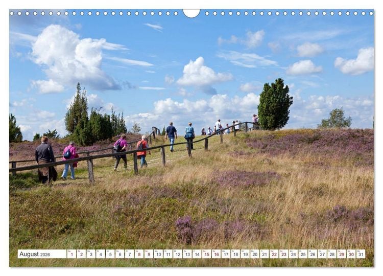 Produktbild: Die L&uuml;neburger Heide - Ausflugsziel im Norden (Wandkalender 2026 DIN A3 quer), CALVENDO Monatskalender