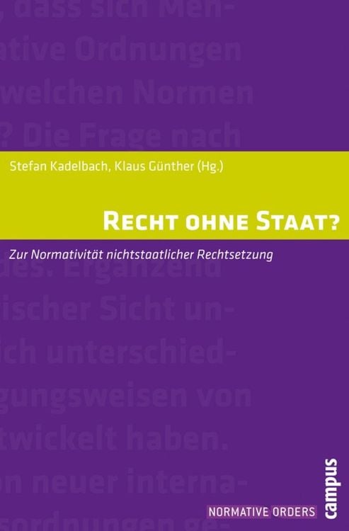 Produktbild: Recht ohne Staat?