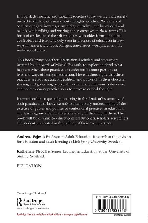 Produktbild: Foucault and a Politics of Confession in Education