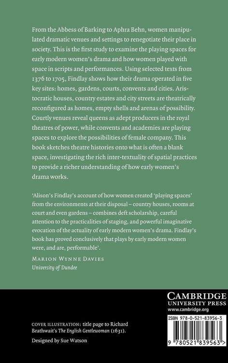 Produktbild: Playing Spaces in Early Women's Drama