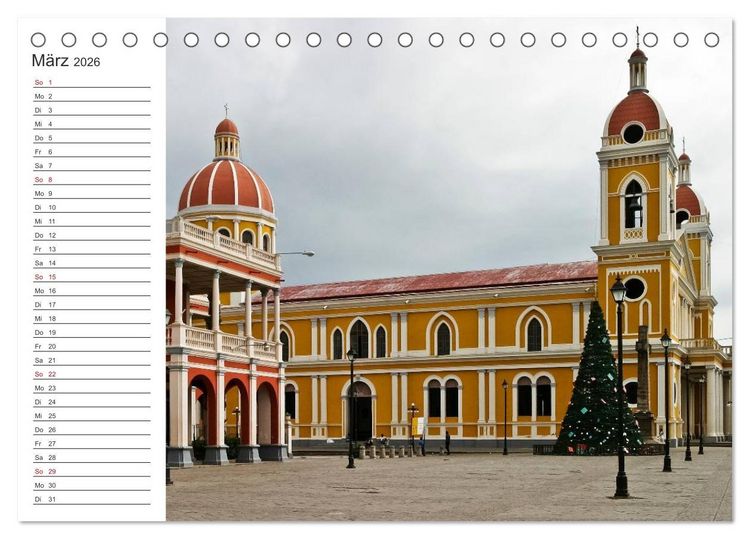Produktbild: Nicaragua - Vulkane und Kolonialarchitektur (Tischkalender 2026 DIN A5 quer), CALVENDO Monatskalender