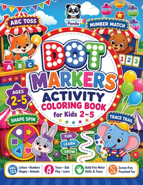 Produktbild: Dot Markers Activity Coloring Book for Kids 2-5