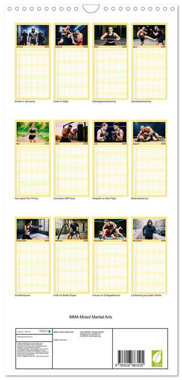 Produktbild: Familienplaner 2026 - MMA Mixed Martial Arts mit 5 Spalten (Wandkalender, 21 x 45 cm) CALVENDO