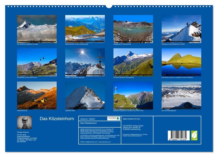 Produktbild: Das Kitzsteinhorn (hochwertiger Premium Wandkalender 2026 DIN A2 quer), Kunstdruck in Hochglanz