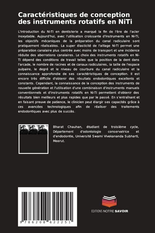 Produktbild: Caract&eacute;ristiques de conception des instruments rotatifs en NiTi