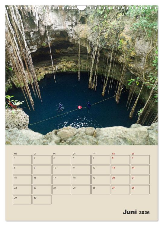 Produktbild: Mexiko Yucat&aacute;n Terminplaner (Wandkalender 2026 DIN A3 hoch), CALVENDO Monatskalender