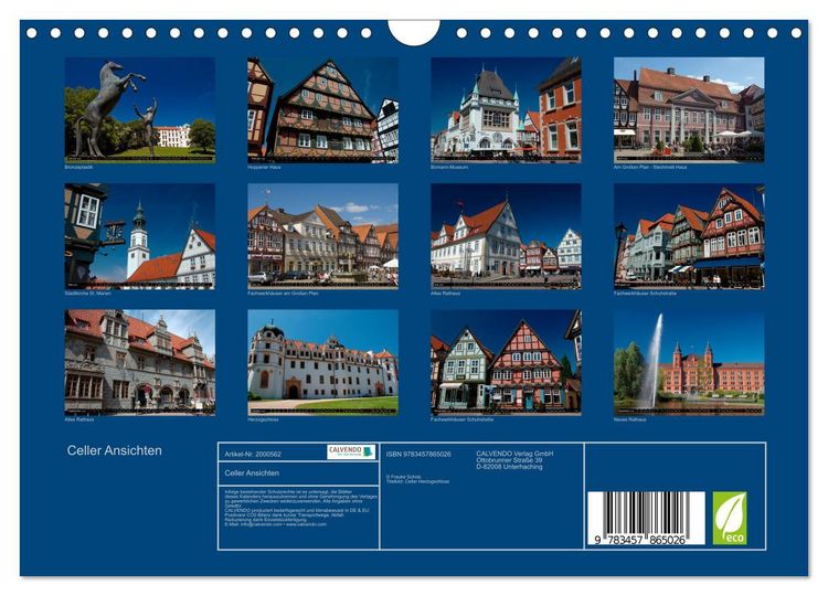 Produktbild: Celler Ansichten (Wandkalender 2026 DIN A4 quer), CALVENDO Monatskalender