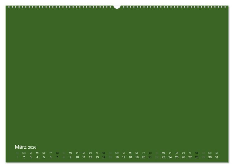 Produktbild: Bastelkalender - dunkel Gr&uuml;n (Wandkalender 2026 DIN A2 quer), CALVENDO Monatskalender
