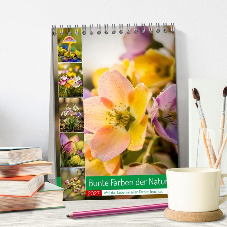 Produktbild: Bunte Farben der Natur (Tischkalender 2027 DIN A5 hoch), CALVENDO Monatskalender