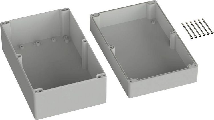 Produktbild: TRU COMPONENTS TC-9065692 Industrie-Geh&auml;use 250 x 160 x 119 ABS Lichtgrau (RAL 7035) 1St.