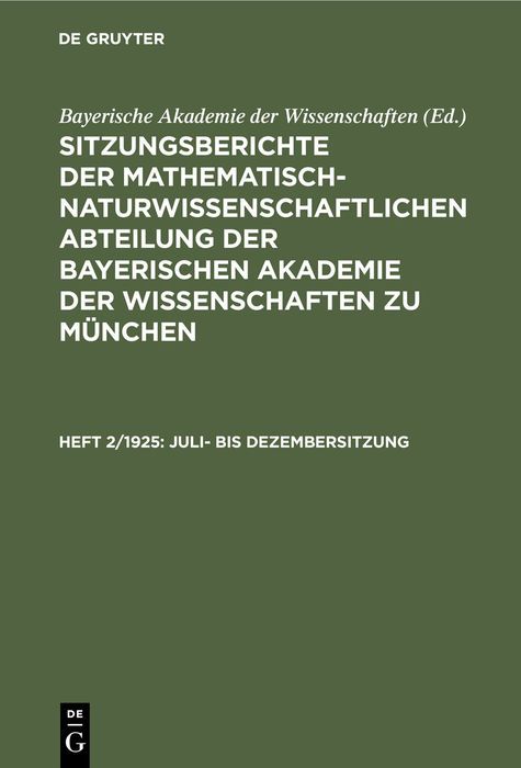 Produktbild: Juli- bis Dezembersitzung