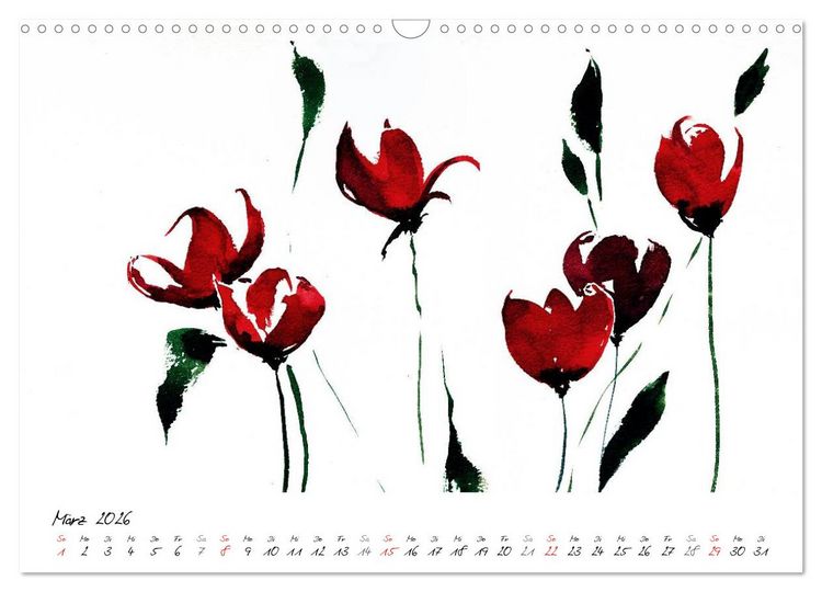 Produktbild: Asiatische Tuschmalerei (Wandkalender 2026 DIN A3 quer), CALVENDO Monatskalender