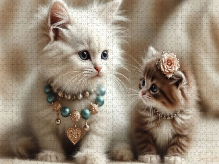 Produktbild: CALVENDO Puzzle Katzenmomente | 1000 Teile Lege-Gr&ouml;&szlig;e 64x48cm Foto-Puzzle f&uuml;r gl&uuml;ckliche Stunden