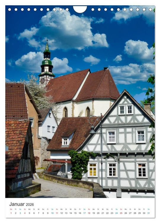 Produktbild: Waiblingen im Fokus (Wandkalender 2026 DIN A4 hoch), CALVENDO Monatskalender