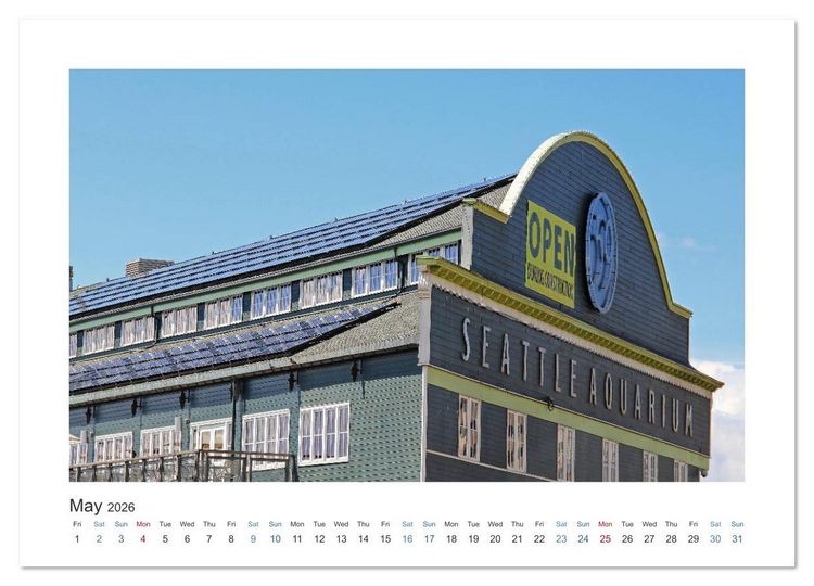 Produktbild: Seattle (High Quality Premium Wall Calendar 2026 DIN A2 landscape),CALVENDO 12 Month Wall Calendar