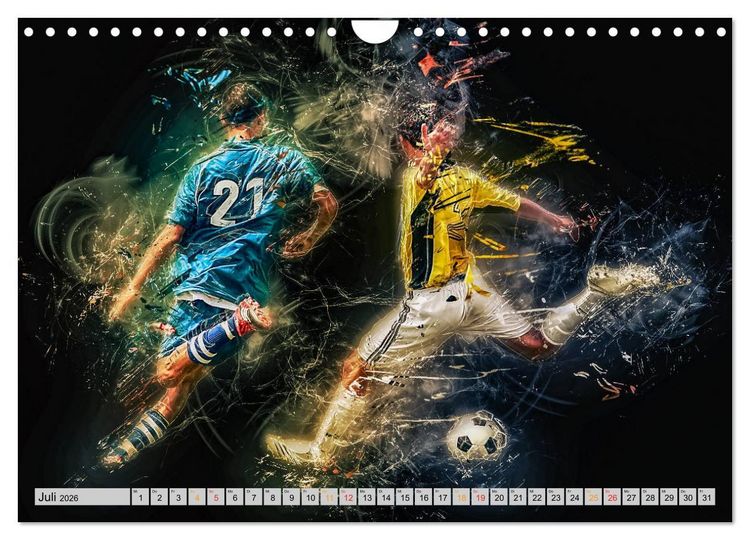 Produktbild: Fu&szlig;ball - extrem (Wandkalender 2026 DIN A4 quer), CALVENDO Monatskalender
