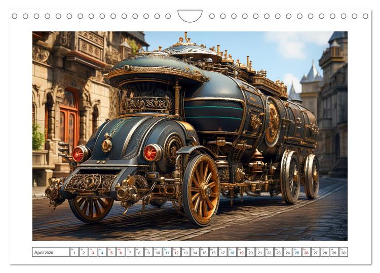 Produktbild: Steampunk Vehicles (Wandkalender 2026 DIN A4 quer), CALVENDO Monatskalender