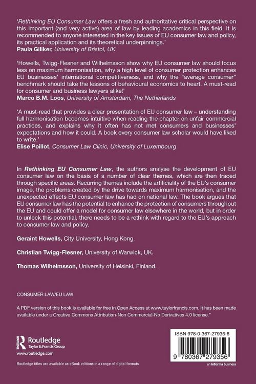 Produktbild: Rethinking EU Consumer Law